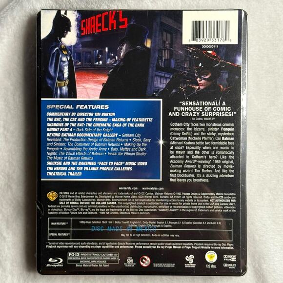 Batman Returns 2013 – Limited Edition Blu-ray Steelbook DVD – NEW & SEALED - Picture 2 of 5